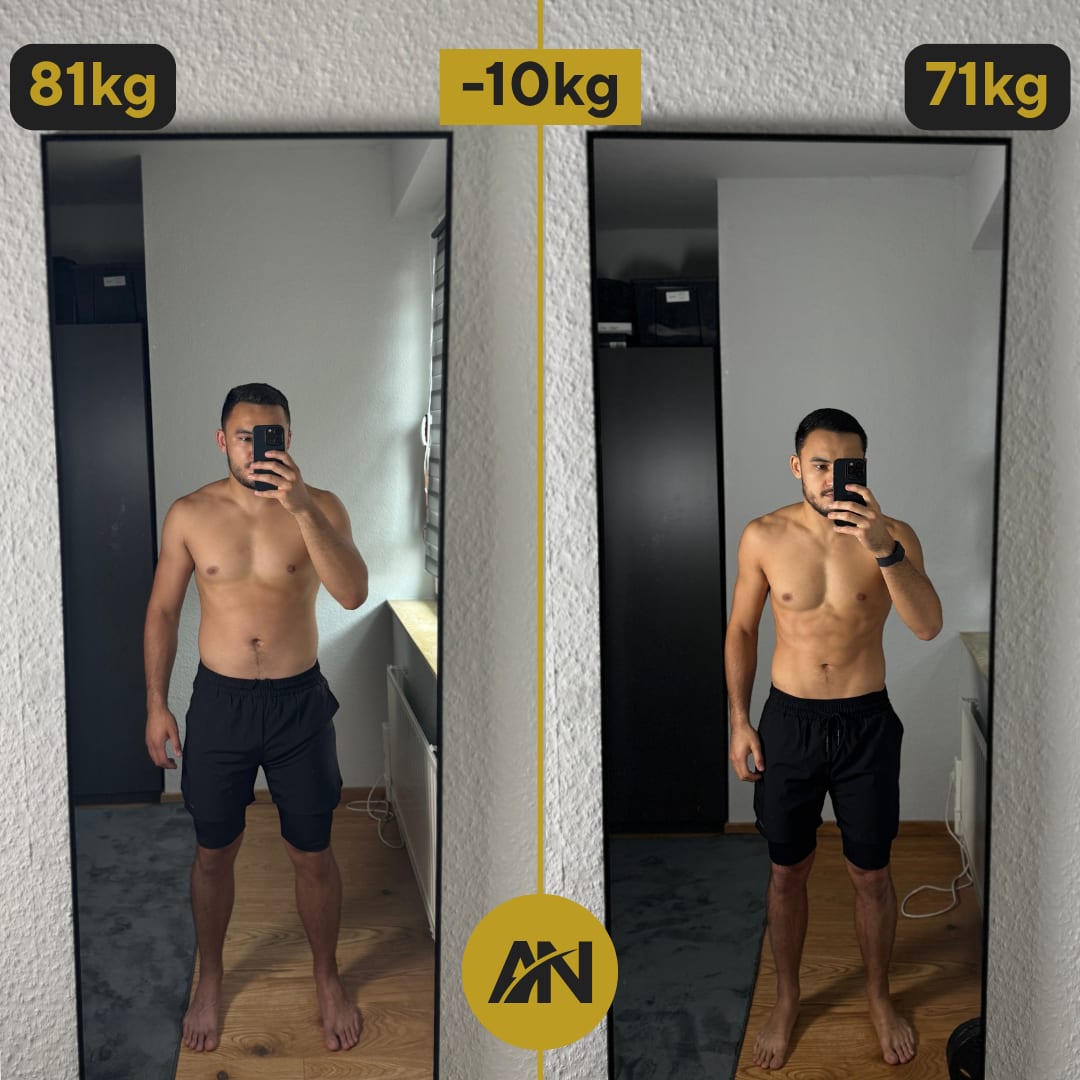 Marcel Weber im Vorher-Nachher-Vergleich: von 81 kg auf 71 kg